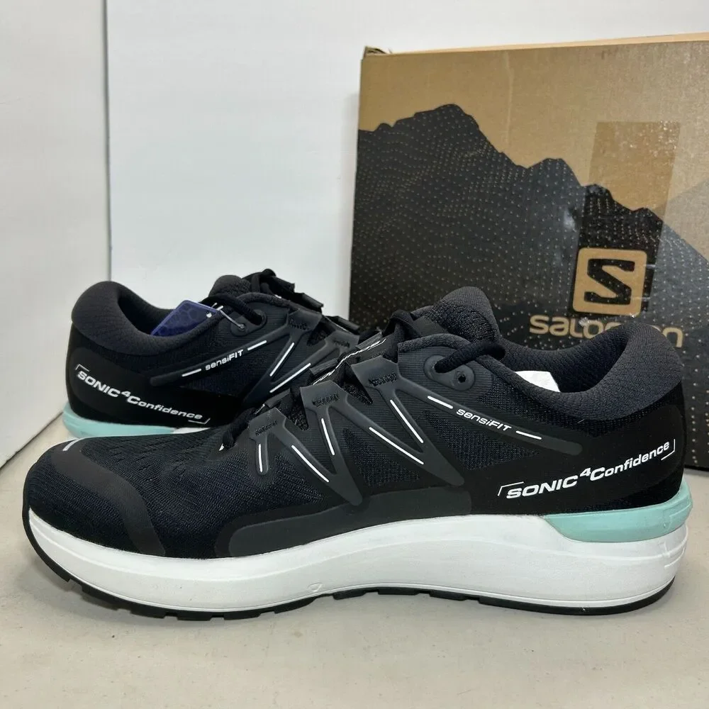 Salomon Sonic 4 Confidence Running Sneaker Black/White/Ebony Men's 12 NWB